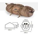 چادر 4 نفره نیچرهایک Naturehike 4-person tent - Image 3
