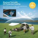 چادر بادی چهار نفره با سایبان نیچرهایک four-person tent with canopy - Image 12