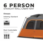 چادر6 نفره کمپینگ Core 6 Person Straight Wall Cabin Tent - Image 4