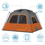 چادر6 نفره کمپینگ Core 6 Person Straight Wall Cabin Tent - Image 2
