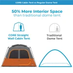 چادر6 نفره کمپینگ Core 6 Person Straight Wall Cabin Tent - Image 5