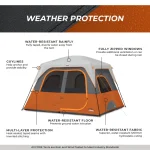 چادر6 نفره کمپینگ Core 6 Person Straight Wall Cabin Tent - Image 3