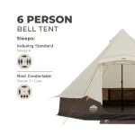 چادر سرخپوستی – 6 نفره کمپینگ چراغ دار Core 6 Person Lighted Bell Tent - Image 4