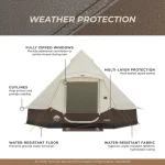 چادر سرخپوستی – 6 نفره کمپینگ چراغ دار Core 6 Person Lighted Bell Tent - Image 2