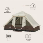 چادر 6 نفره چراغ دار کمپینگ Core 6 Person Lighted Instant Pyramid Tent - Image 2