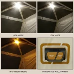 چادر 6 نفره چراغ دار کمپینگ Core 6 Person Lighted Instant Pyramid Tent - Image 5