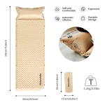 زیرانداز خود بادشو نیچرهایک ضخامت ۳ سانت  single Inflatable Mat sleeping pad - Image 13