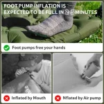 زیرانداز بادی نیچرهایک تک نفره – ضخامت 6.5 سانت – پمپ پدالی Naturehike FC01 Ultralight Single Inflatable Sleeping Pad - Image 5